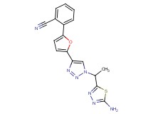 2-(5-{1-[1-(5-amino-1,3,4-thiadiazol-2-yl)ethyl]-1H-1,2,3-triazol-4-yl}-2-furyl)benzonitrile