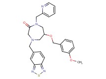 4-(2,1,3-benzothiadiazol-5-ylmethyl)-6-[(3-methoxybenzyl)oxy]-1-(2-pyridinylmethyl)-1,4-diazepan-2-one