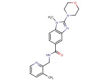 1-methyl-N-[(3-methyl-2-pyridinyl)methyl]-2-(4-morpholinyl)-1H-benzimidazole-5-carboxamide