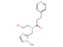 N-(2-hydroxyethyl)-N-[(1-methyl-1H-imidazol-2-yl)methyl]-3-pyridin-4-ylpropanamide