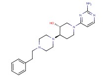 (3R*,4R*)-1-(2-amino-4-pyrimidinyl)-4-[4-(2-phenylethyl)-1-piperazinyl]-3-piperidinol