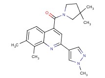 4-[(3,3-dimethylpyrrolidin-1-yl)carbonyl]-7,8-dimethyl-2-(1-methyl-1H-pyrazol-4-yl)quinoline
