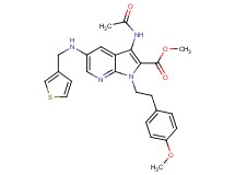 methyl 3-(acetylamino)-1-[2-(4-methoxyphenyl)ethyl]-5-[(3-thienylmethyl)amino]-1H-pyrrolo[2,3-b]pyridine-2-carboxylate