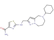 2-{[(5-cyclohexyl-5,6,7,8-tetrahydro-4H-pyrazolo[1,5-a][1,4]diazepin-2-yl)methyl]amino}-1,3-thiazole-4-carboxamide