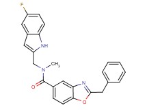 2-benzyl-N-[(5-fluoro-1H-indol-2-yl)methyl]-N-methyl-1,3-benzoxazole-5-carboxamide