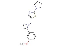 5-{[2-(3-methoxyphenyl)azetidin-1-yl]methyl}-2-pyrrolidin-1-yl-1,3-thiazole