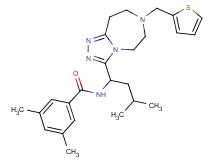 3,5-dimethyl-N-{3-methyl-1-[7-(2-thienylmethyl)-6,7,8,9-tetrahydro-5H-[1,2,4]triazolo[4,3-d][1,4]diazepin-3-yl]butyl}benzamide