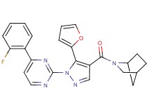 2-{[1-[4-(2-fluorophenyl)-2-pyrimidinyl]-5-(2-furyl)-1H-pyrazol-4-yl]carbonyl}-2-azabicyclo[2.2.1]heptane