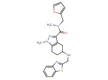 5-[(1,3-benzothiazol-2-ylmethyl)amino]-N-(2-furylmethyl)-N,1-dimethyl-4,5,6,7-tetrahydro-1H-indazole-3-carboxamide