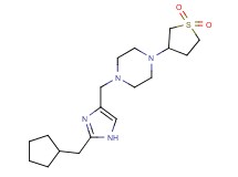 1-{[2-(cyclopentylmethyl)-1H-imidazol-4-yl]methyl}-4-(1,1-dioxidotetrahydro-3-thienyl)piperazine