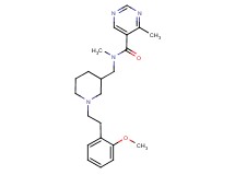 N-({1-[2-(2-methoxyphenyl)ethyl]piperidin-3-yl}methyl)-N,4-dimethylpyrimidine-5-carboxamide