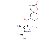 7-[(5-acetyl-2,4-dimethyl-1H-pyrrol-3-yl)carbonyl]-1-oxa-3,7-diazaspiro[4.5]decan-2-one