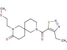 8-[(4-ethyl-1,2,3-thiadiazol-5-yl)carbonyl]-2-(2-methoxyethyl)-2,8-diazaspiro[5.5]undecan-3-one