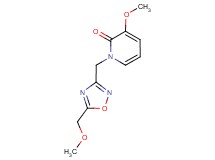 3-methoxy-1-{[5-(methoxymethyl)-1,2,4-oxadiazol-3-yl]methyl}pyridin-2(1H)-one