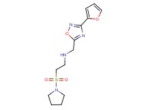 N-{[3-(2-furyl)-1,2,4-oxadiazol-5-yl]methyl}-2-(pyrrolidin-1-ylsulfonyl)ethanamine