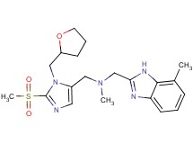 N-methyl-1-(7-methyl-1H-benzimidazol-2-yl)-N-{[2-(methylsulfonyl)-1-(tetrahydro-2-furanylmethyl)-1H-imidazol-5-yl]methyl}methanamine