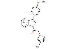 (3R*,3aR*,7aR*)-3-(4-methoxyphenyl)-1-[(4-methyl-1H-pyrazol-1-yl)acetyl]octahydro-4,7-ethanopyrrolo[3,2-b]pyridine