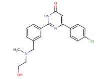 6-(4-chlorophenyl)-2-(3-{[(2-hydroxyethyl)(methyl)amino]methyl}phenyl)pyrimidin-4(3H)-one