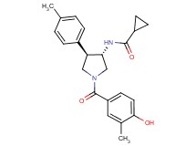 N-[(3S*,4R*)-1-(4-hydroxy-3-methylbenzoyl)-4-(4-methylphenyl)-3-pyrrolidinyl]cyclopropanecarboxamide
