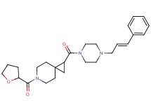 1-({4-[(2E)-3-phenyl-2-propen-1-yl]-1-piperazinyl}carbonyl)-6-(tetrahydro-2-furanylcarbonyl)-6-azaspiro[2.5]octane