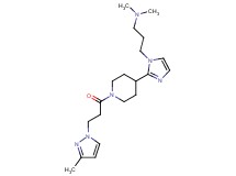 N,N-dimethyl-3-(2-{1-[3-(3-methyl-1H-pyrazol-1-yl)propanoyl]-4-piperidinyl}-1H-imidazol-1-yl)-1-propanamine