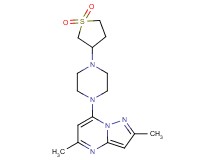 7-[4-(1,1-dioxidotetrahydro-3-thienyl)piperazin-1-yl]-2,5-dimethylpyrazolo[1,5-a]pyrimidine