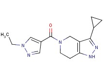 3-cyclopropyl-5-[(1-ethyl-1H-pyrazol-4-yl)carbonyl]-4,5,6,7-tetrahydro-1H-pyrazolo[4,3-c]pyridine trifluoroacetate