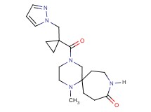 1-methyl-4-{[1-(1H-pyrazol-1-ylmethyl)cyclopropyl]carbonyl}-1,4,9-triazaspiro[5.6]dodecan-10-one