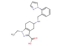 1-ethyl-5-{[2-(1H-pyrazol-1-yl)benzyl]amino}-4,5,6,7-tetrahydro-1H-indazole-3-carboxylic acid