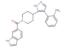 6-({4-[4-(2-methylphenyl)-1H-pyrazol-5-yl]-1-piperidinyl}carbonyl)-1H-indole
