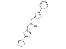 N-methyl-1-(3-phenyl-5-isoxazolyl)-N-{[2-(1-pyrrolidinyl)-1,3-thiazol-5-yl]methyl}methanamine