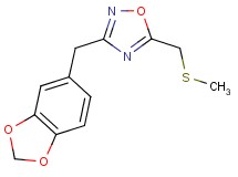 3-(1,3-benzodioxol-5-ylmethyl)-5-[(methylthio)methyl]-1,2,4-oxadiazole
