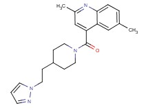 2,6-dimethyl-4-({4-[2-(1H-pyrazol-1-yl)ethyl]-1-piperidinyl}carbonyl)quinoline