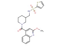 N-({1-[(2-methoxy-4-quinolinyl)carbonyl]-3-piperidinyl}methyl)-2-thiophenesulfonamide