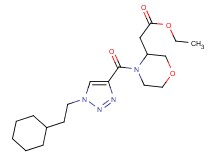 ethyl (4-{[1-(2-cyclohexylethyl)-1H-1,2,3-triazol-4-yl]carbonyl}-3-morpholinyl)acetate