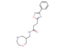 N-(1,4-oxazepan-6-ylmethyl)-3-(3-phenyl-1,2,4-oxadiazol-5-yl)propanamide hydrochloride