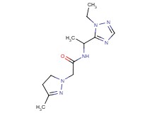 N-[1-(1-ethyl-1H-1,2,4-triazol-5-yl)ethyl]-2-(3-methyl-4,5-dihydro-1H-pyrazol-1-yl)acetamide