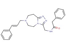 2-phenyl-N-({7-[(2E)-3-phenyl-2-propen-1-yl]-6,7,8,9-tetrahydro-5H-[1,2,4]triazolo[4,3-d][1,4]diazepin-3-yl}methyl)acetamide