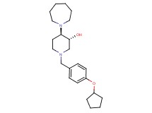 (3R*,4R*)-4-(1-azepanyl)-1-[4-(cyclopentyloxy)benzyl]-3-piperidinol
