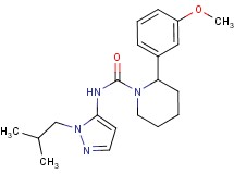 N-(1-isobutyl-1H-pyrazol-5-yl)-2-(3-methoxyphenyl)piperidine-1-carboxamide