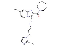 N-{[2-(1-azepanylcarbonyl)-7-methylimidazo[1,2-a]pyridin-3-yl]methyl}-3-(2-methyl-1H-imidazol-1-yl)-1-propanamine