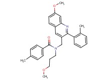 N-{[7-methoxy-2-(2-methylphenyl)-3-quinolinyl]methyl}-N-(3-methoxypropyl)-4-methylbenzamide