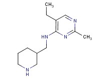 5-ethyl-2-methyl-N-(3-piperidinylmethyl)-4-pyrimidinamine dihydrochloride