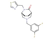 (1S*,5R*)-3-(3,5-difluorobenzyl)-6-(1,3-thiazol-4-ylmethyl)-3,6-diazabicyclo[3.2.2]nonan-7-one