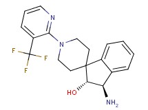 (2R*,3R*)-3-amino-1'-[3-(trifluoromethyl)-2-pyridinyl]-2,3-dihydrospiro[indene-1,4'-piperidin]-2-ol