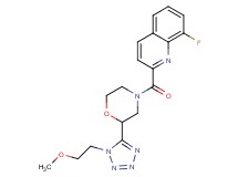 8-fluoro-2-({2-[1-(2-methoxyethyl)-1H-tetrazol-5-yl]morpholin-4-yl}carbonyl)quinoline