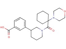 3-{1-[(1-morpholin-4-ylcyclohexyl)carbonyl]piperidin-3-yl}benzoic acid