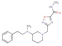 N-methyl-3-({3-[methyl(2-phenylethyl)amino]-1-piperidinyl}methyl)-1,2,4-oxadiazole-5-carboxamide hydrochloride