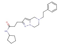 N-cyclopentyl-3-[5-(2-phenylethyl)-4,5,6,7-tetrahydropyrazolo[1,5-a]pyrazin-2-yl]propanamide