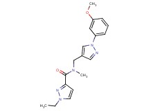 1-ethyl-N-{[1-(3-methoxyphenyl)-1H-pyrazol-4-yl]methyl}-N-methyl-1H-pyrazole-3-carboxamide